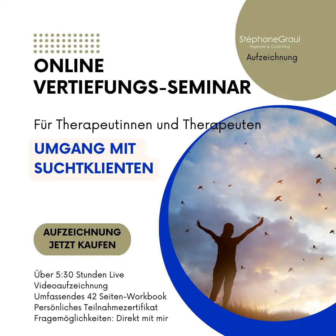 Online-Seminar für Therapeut*innen: Umgang mit Suchtklienten, jetzt als Videoaufzeichnung verfügbar.