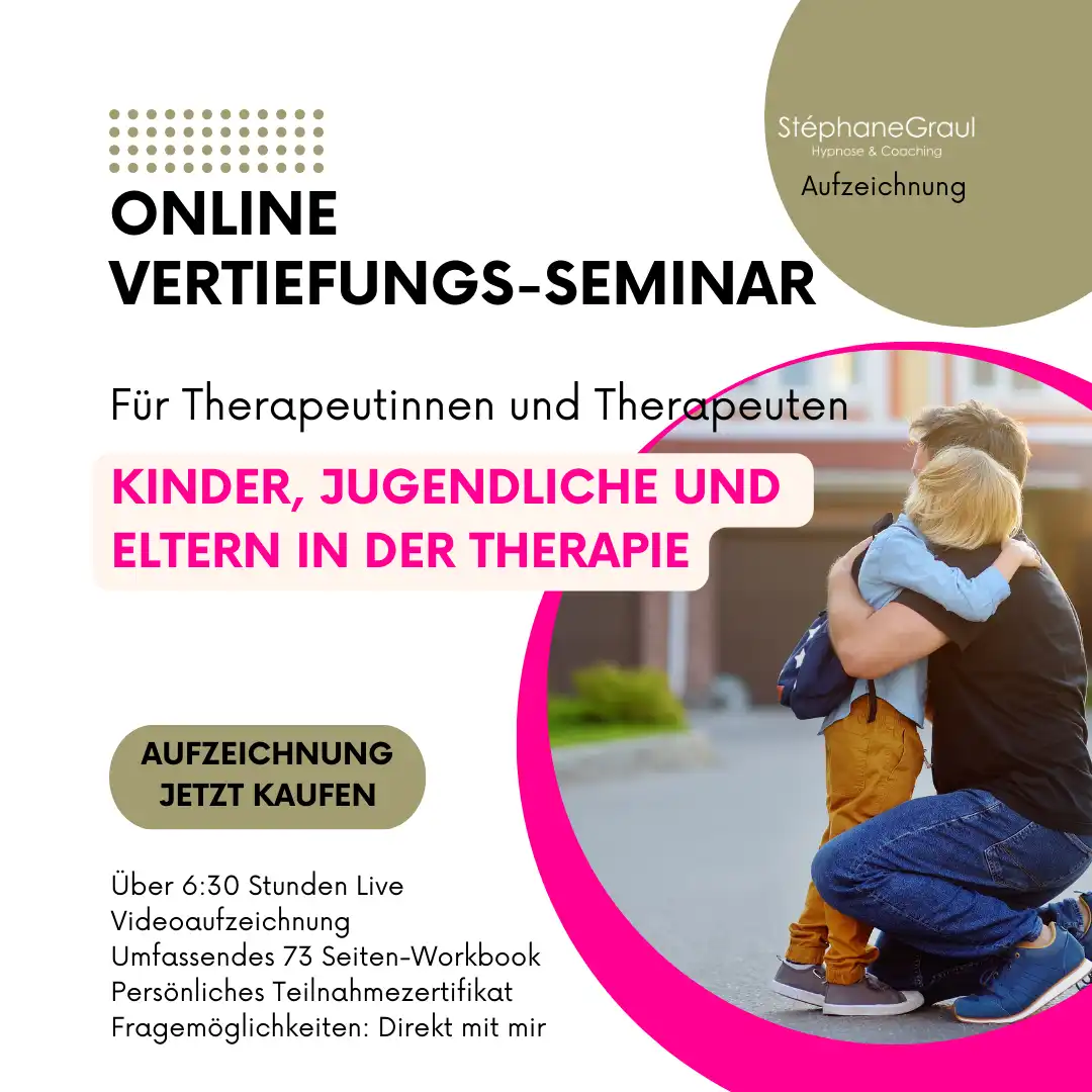 Online-Seminar für Therapeuten: Fokus auf Therapie für Kinder, Jugendliche und Eltern mit Videoaufzeichnung.